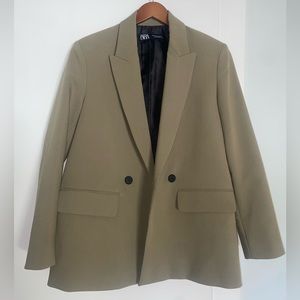 Zara Olive Green oversized Blazer
